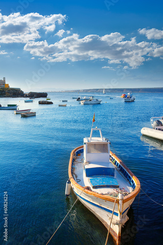 Billede på lærred Tabarca islands boats in alicante Spain
