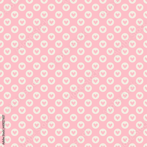 Heart shape vector seamless pattern (tiling)