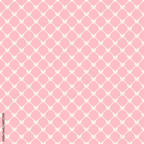 Heart shape vector seamless pattern (tiling)