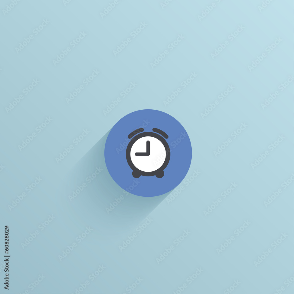Fototapeta premium Vector flat circle icon on blue background. Eps10