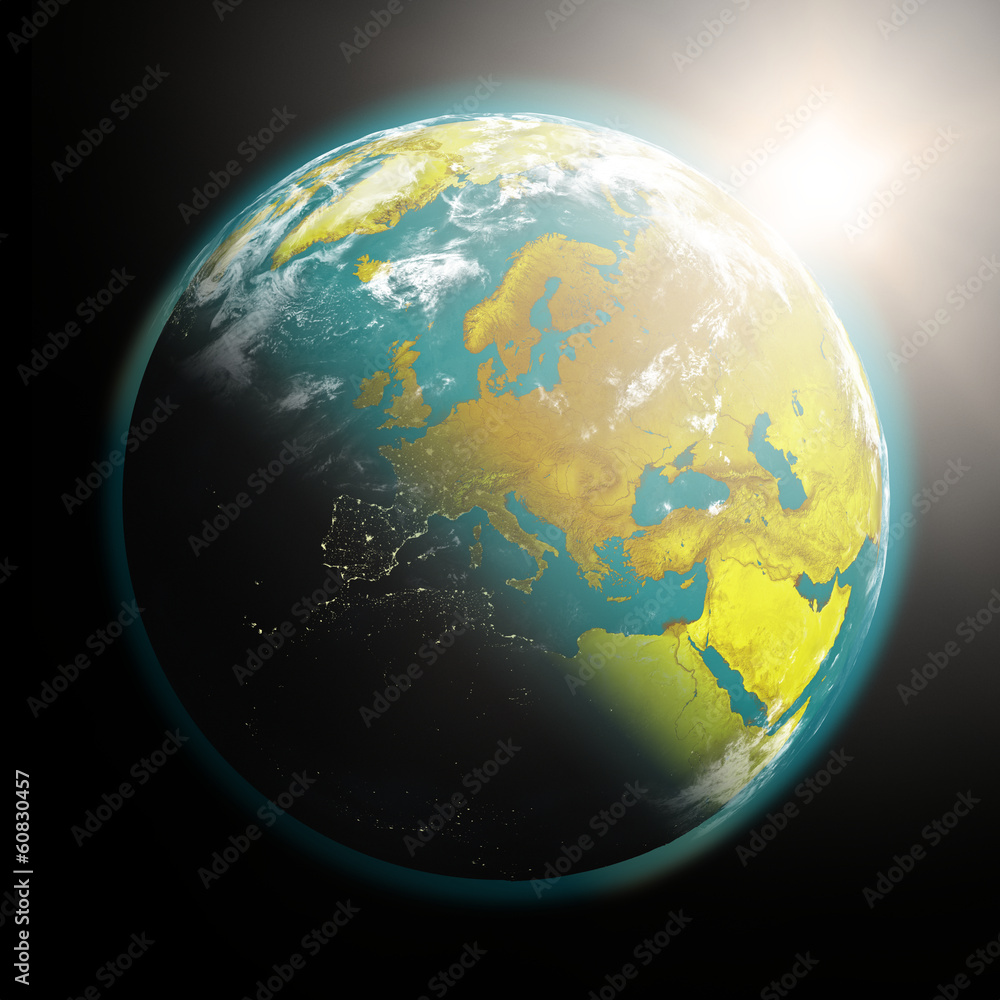 Fototapeta premium Sunrise over Europe