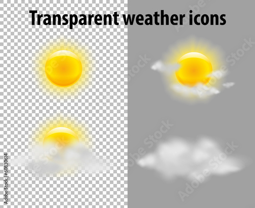 Transparent weather icons