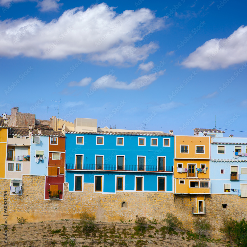 Fototapeta premium Colorful houses in Villajoyosa La vila Joiosa Alicante