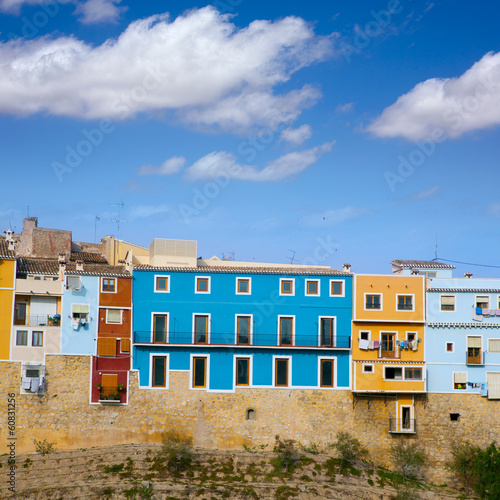 Colorful houses in Villajoyosa La vila Joiosa Alicante © lunamarina