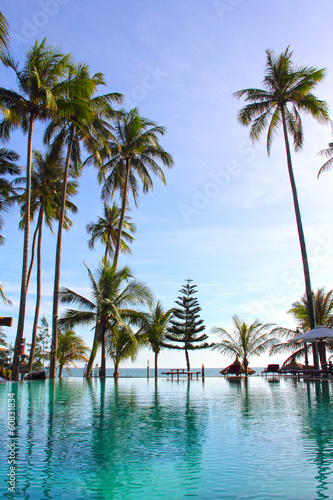Pool on a tropical beach