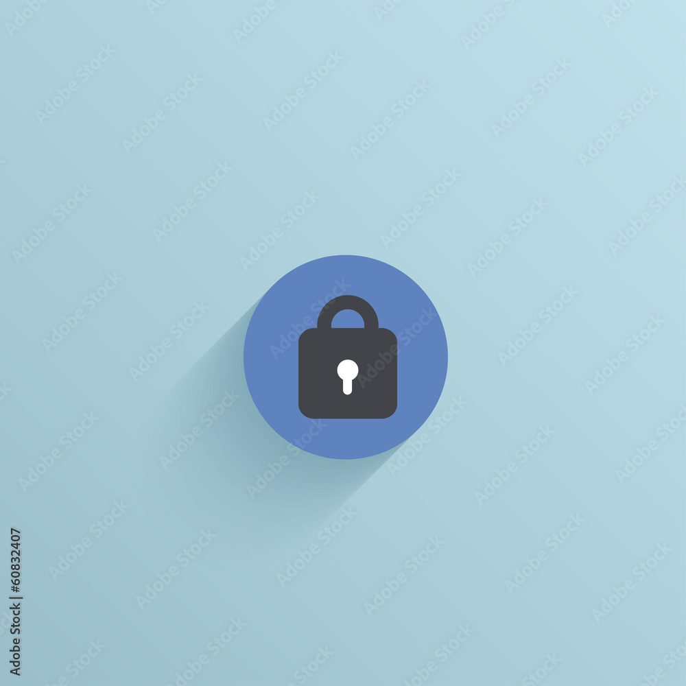 Vector flat circle icon on blue background. Eps10 Vector flat circle icon on blue background. Eps10
