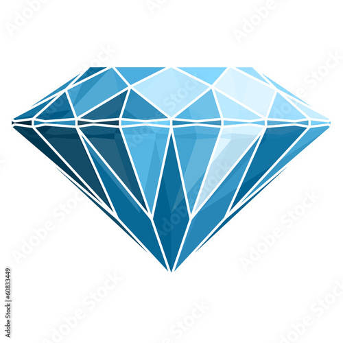 Diamond on white background