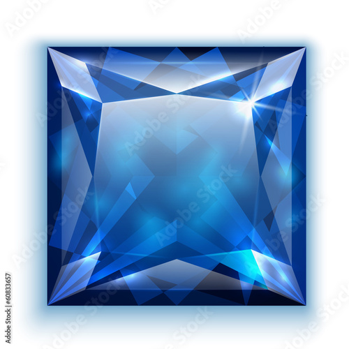 Princess cut sapphire icon