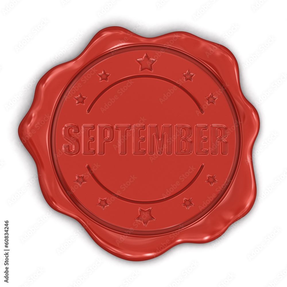 Wax Stamp september (clipping path included) Wax Stamp september (clipping path included)