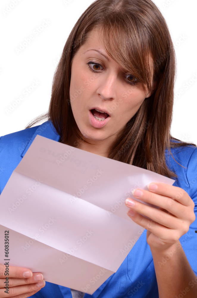 frau mit brief frau mit brief