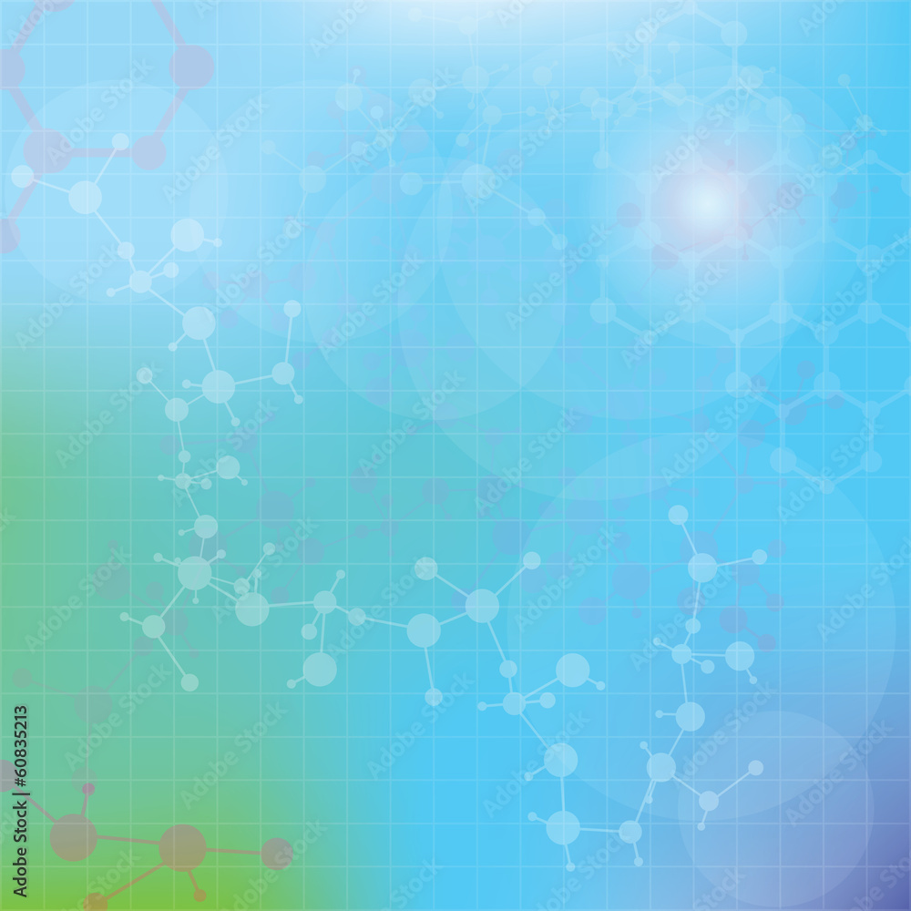 Abstract molecules medical background (Vector).