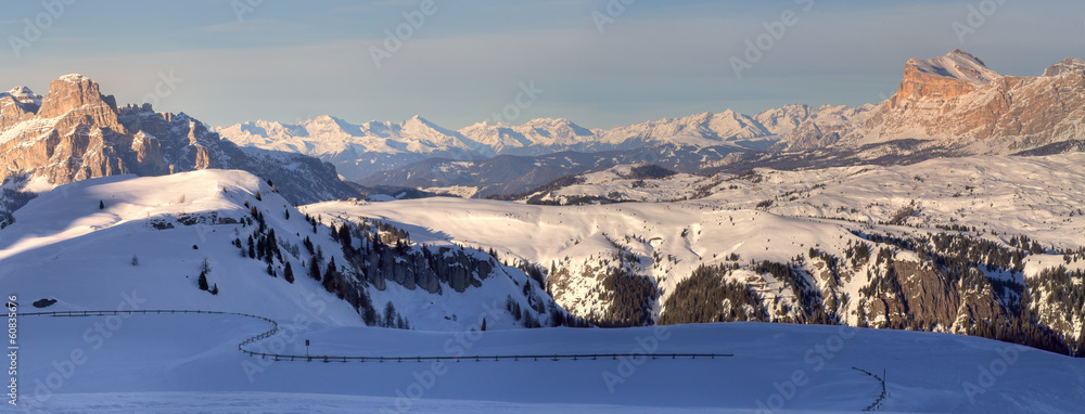 Winter mountains in Italian Alps