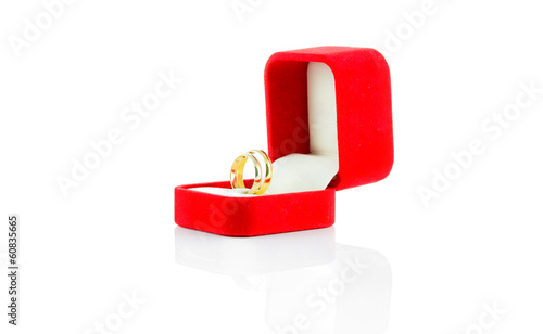 pair ring in a gift red box