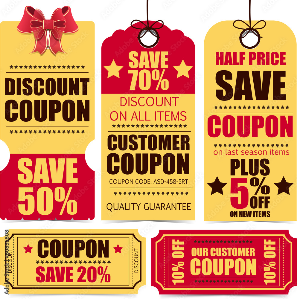 Coupons Stock Vector | Adobe Stock