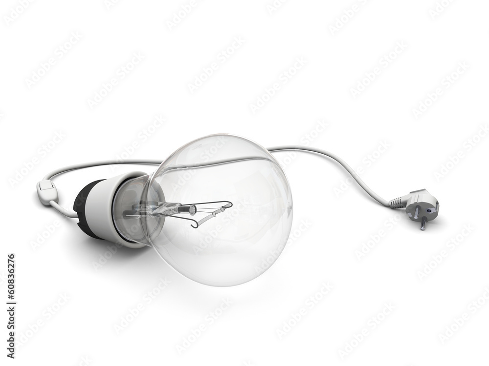 Lightbulb with power cord Lightbulb with power cord