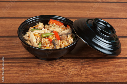 Rice chicken vegetable