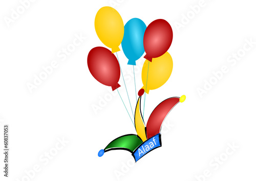 Karneval, Luftballon, kappe, Alaaf