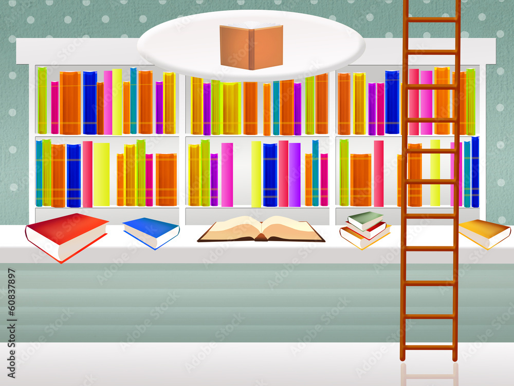 illustration of library illustration of library