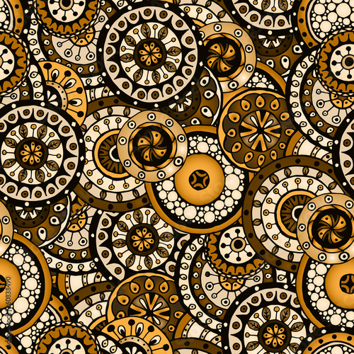 Seamless flower retro background pattern in vector