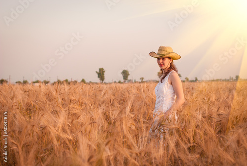 Woman in the wheat field © oksix