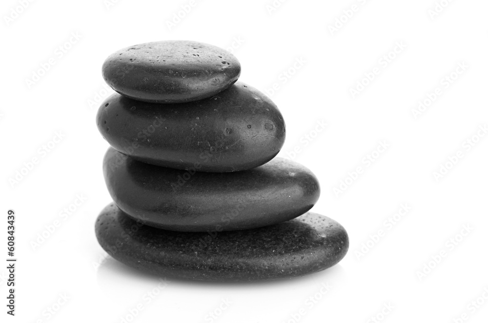 Growing piled up pebbles on a white background Growing piled up pebbles on a white background