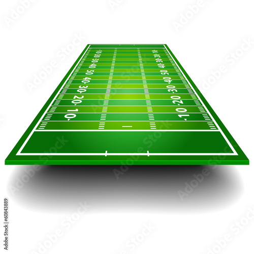 American Football Field with perspective
