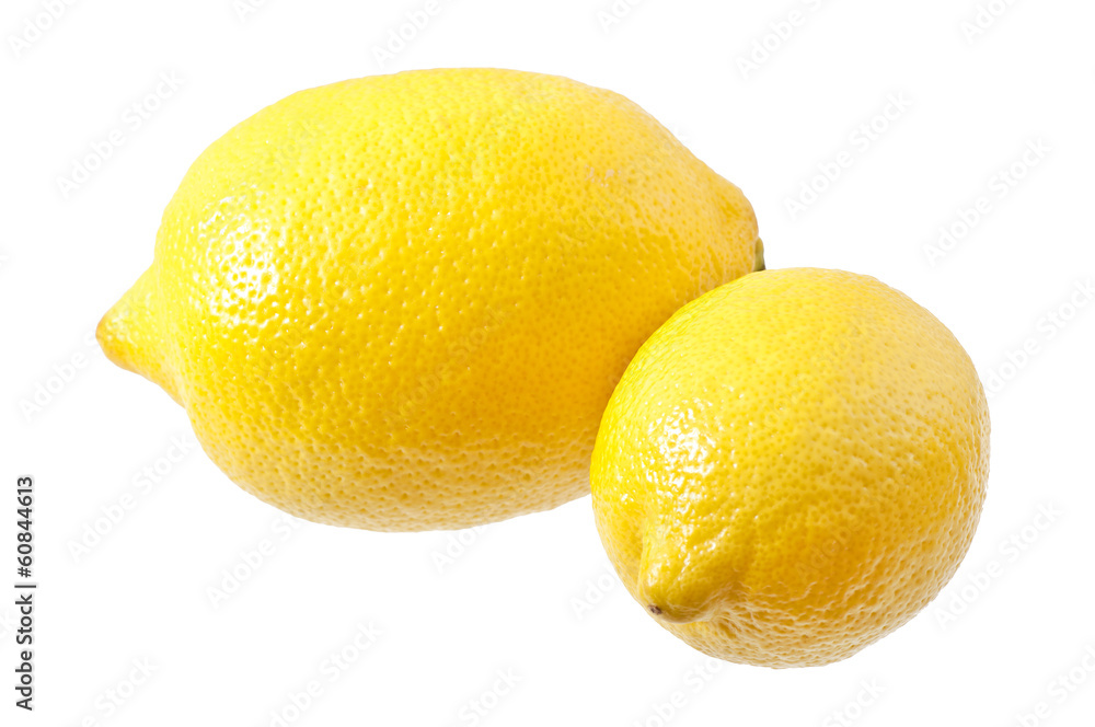 ripe, fresh lemon isolated on white background ripe, fresh lemon isolated on white background