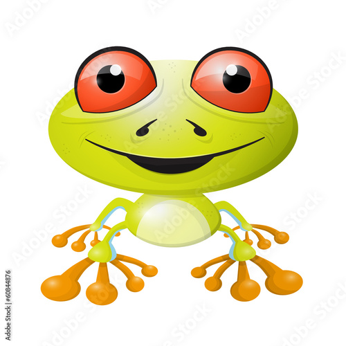 Abstract Vector Frog Illustration Isolated on White Background