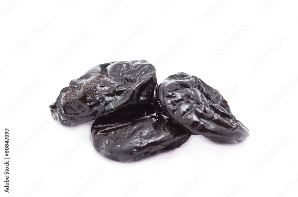 Dried plum on a white background Dried plum on a white background