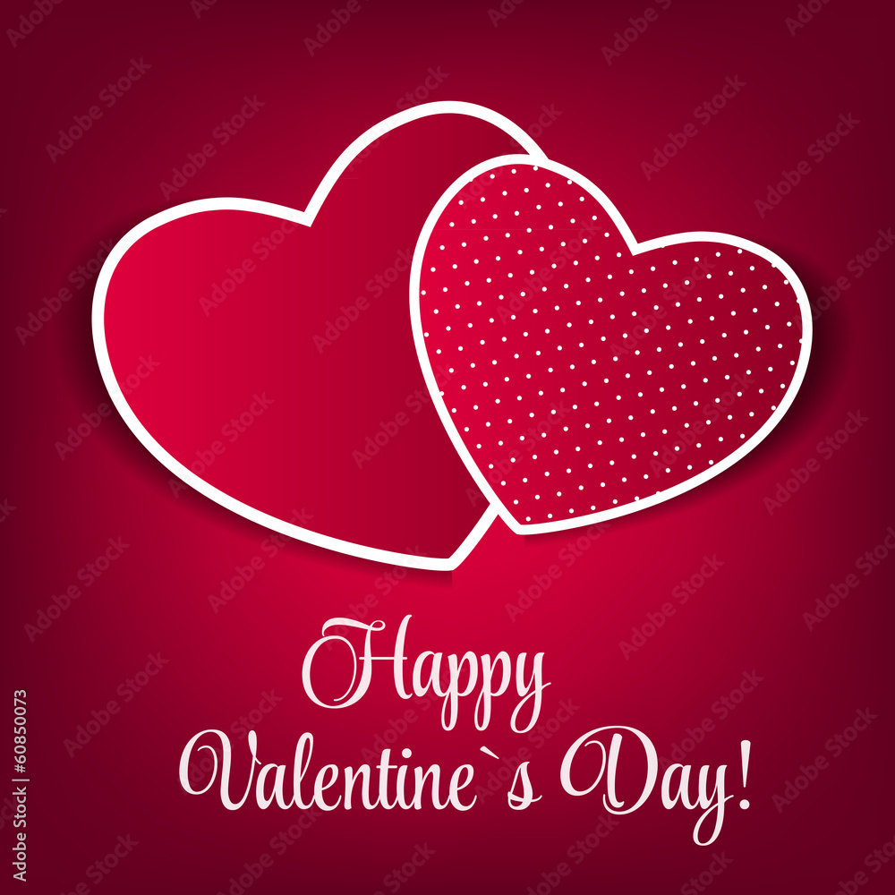 Happy Valentines Day card with heart. Vector illustration Happy Valentines Day card with heart. Vector illustration
