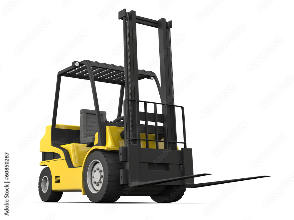 Naklejka premium Yellow forklift
