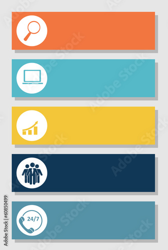 INFOGRAPHICS design flat elements with long shadows vector illus photo