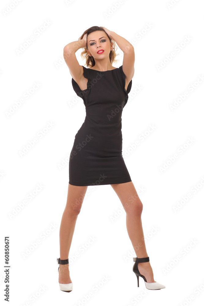 Fototapeta premium woman in a black dress