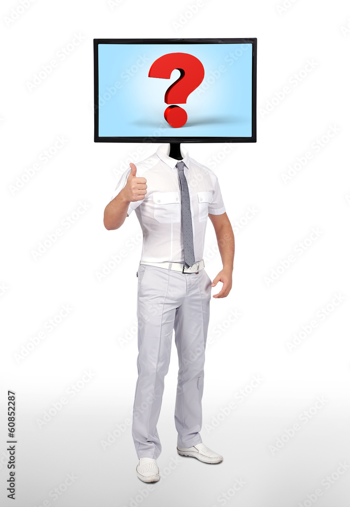 monitor with question mark monitor with question mark