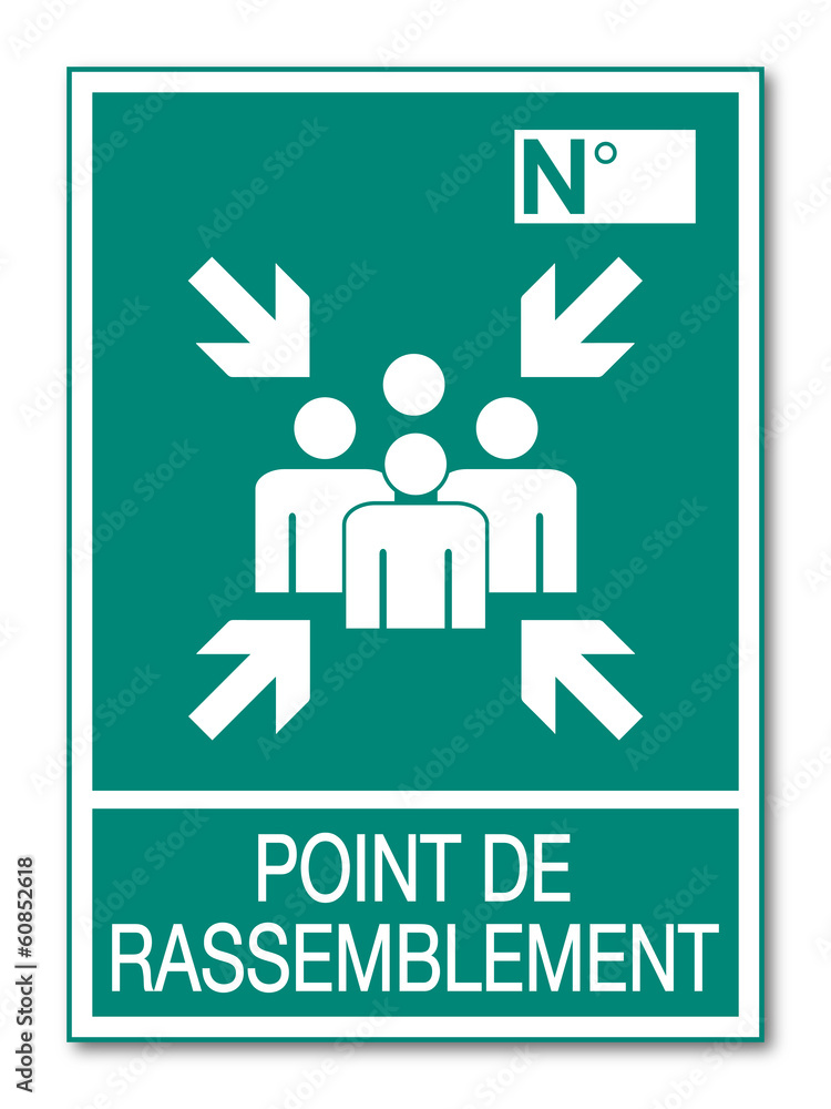 Panneau point de rassemblement. Panneau point de rassemblement.