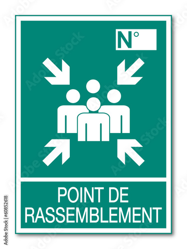 Panneau point de rassemblement.