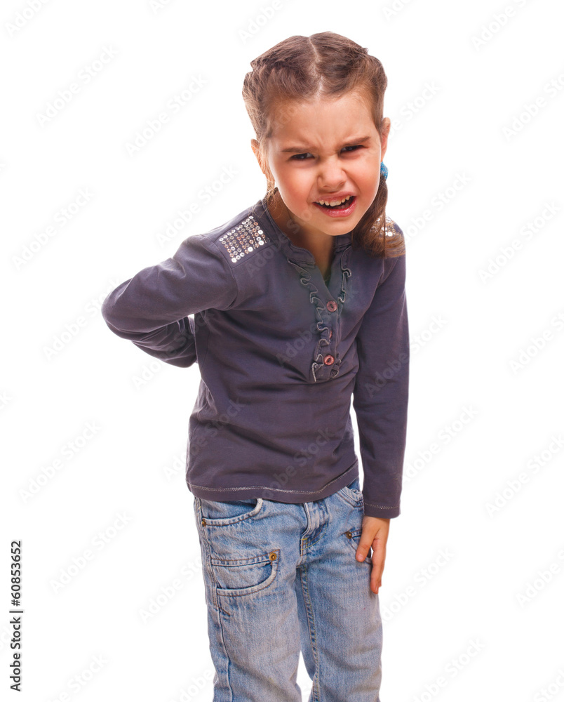 child teenager osteochondrosis woman girl holding hand behind ba child teenager osteochondrosis woman girl holding hand behind ba