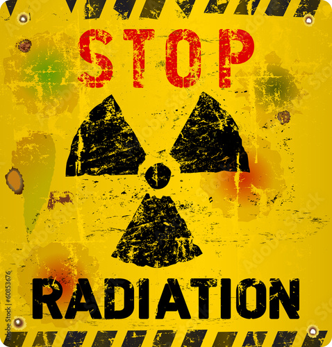 Radiation warning, vector illustration