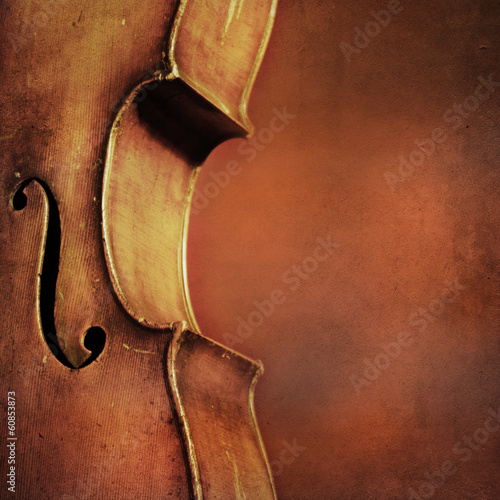 Print op canvas Vintage cello background