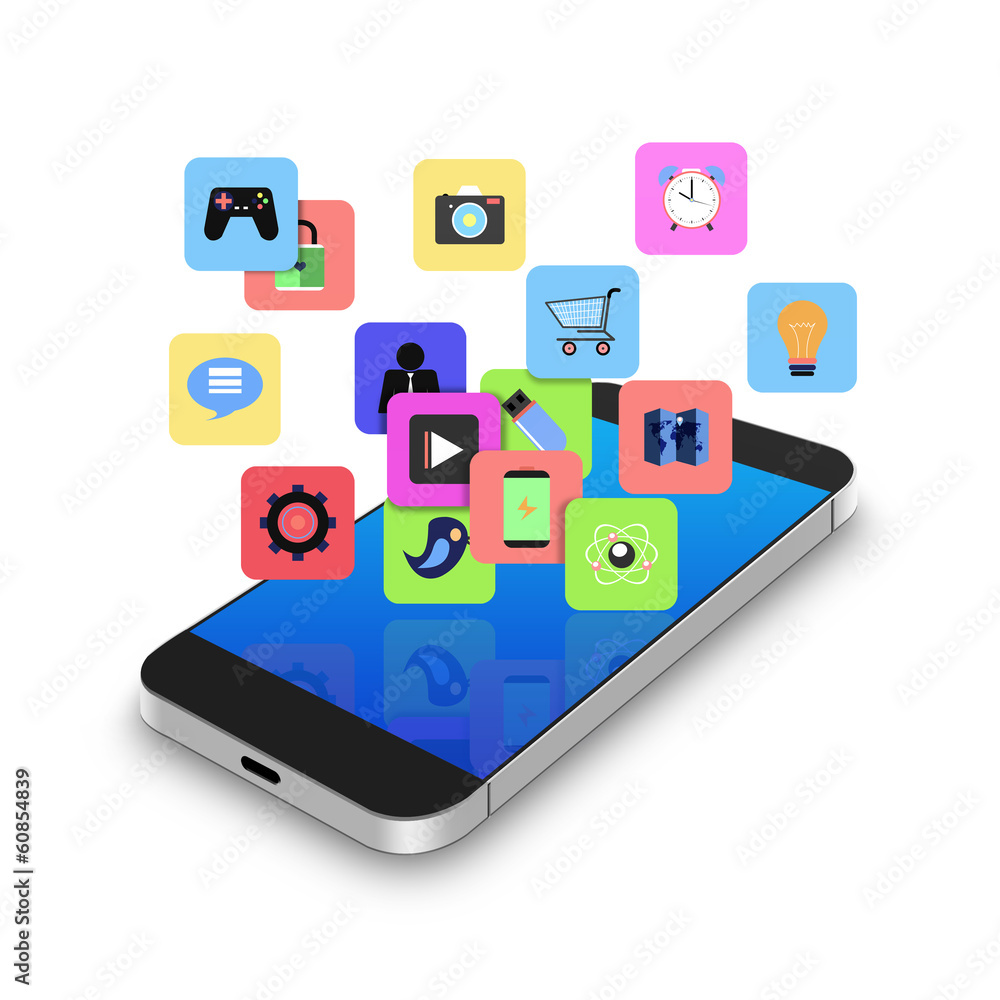 Touch screen mobile phone with colorful application icons,cell p Touch screen mobile phone with colorful application icons,cell p