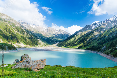 Spectacular scenic Big Almaty Lake ,Tien Shan Mountains