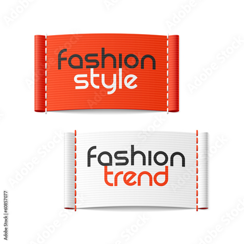 Fashion style and Fashion trend clothing labels