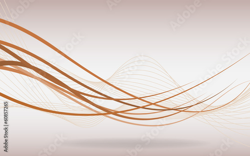 Waves and Lines Background. Vector Illustration