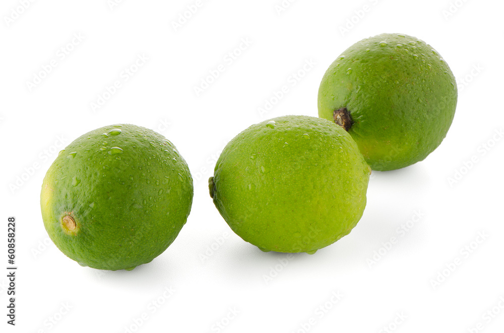Fresh green limes Fresh green limes