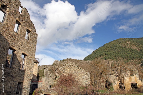 Janovas an abandoned village in Huesca Spain photo