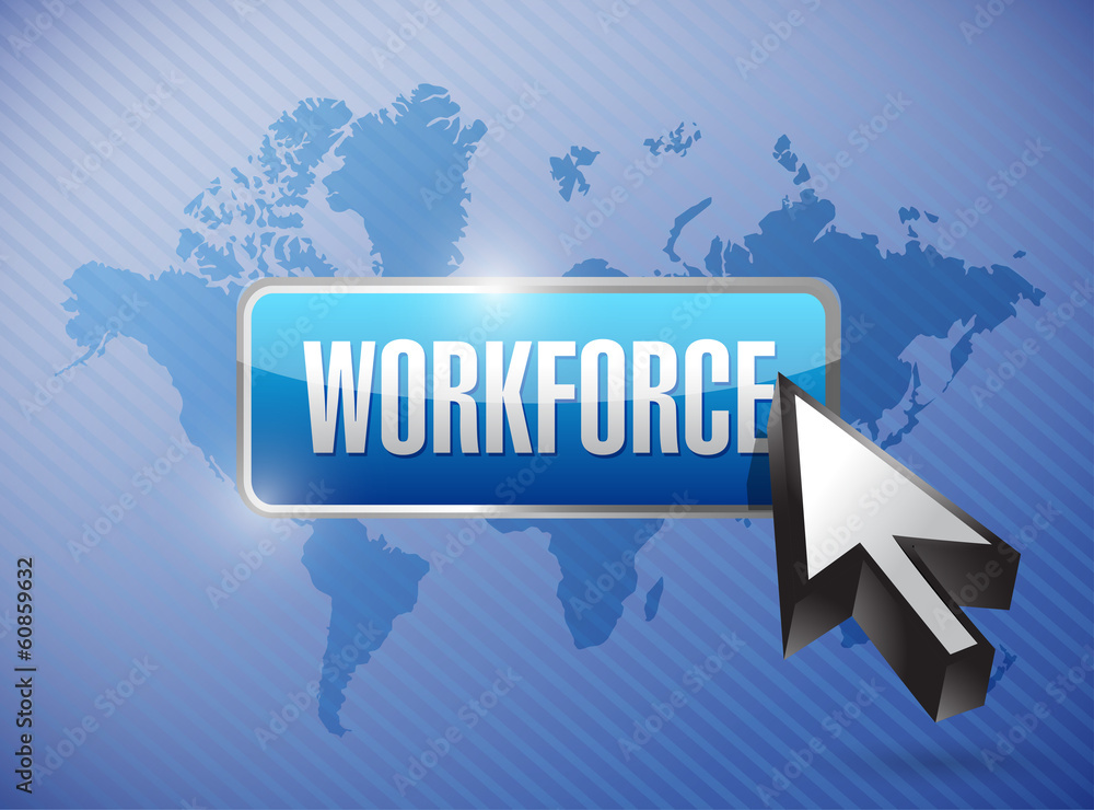 workforce button illustration design