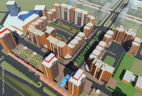  Residential Complex Irkutsk (3d rendering)