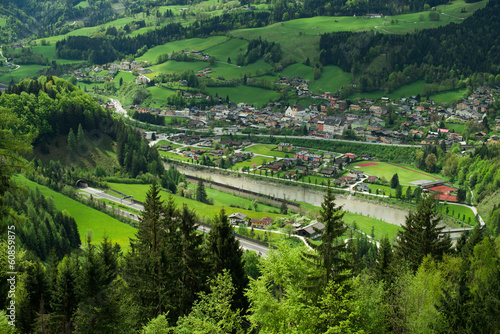 Beautiful view of the village of Werfen, Austria