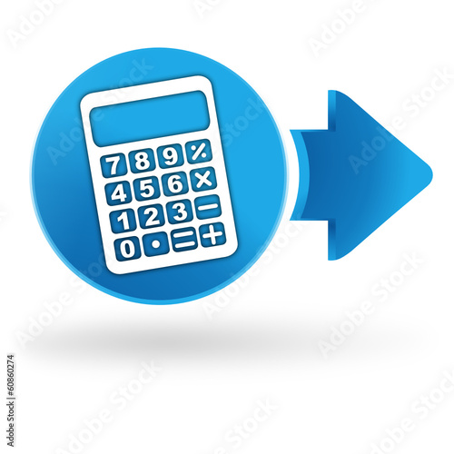 calculatrice sur symbole web bleu