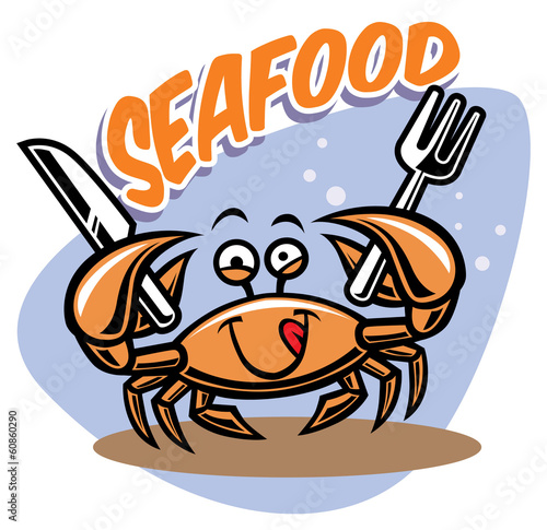 cute crab mascot